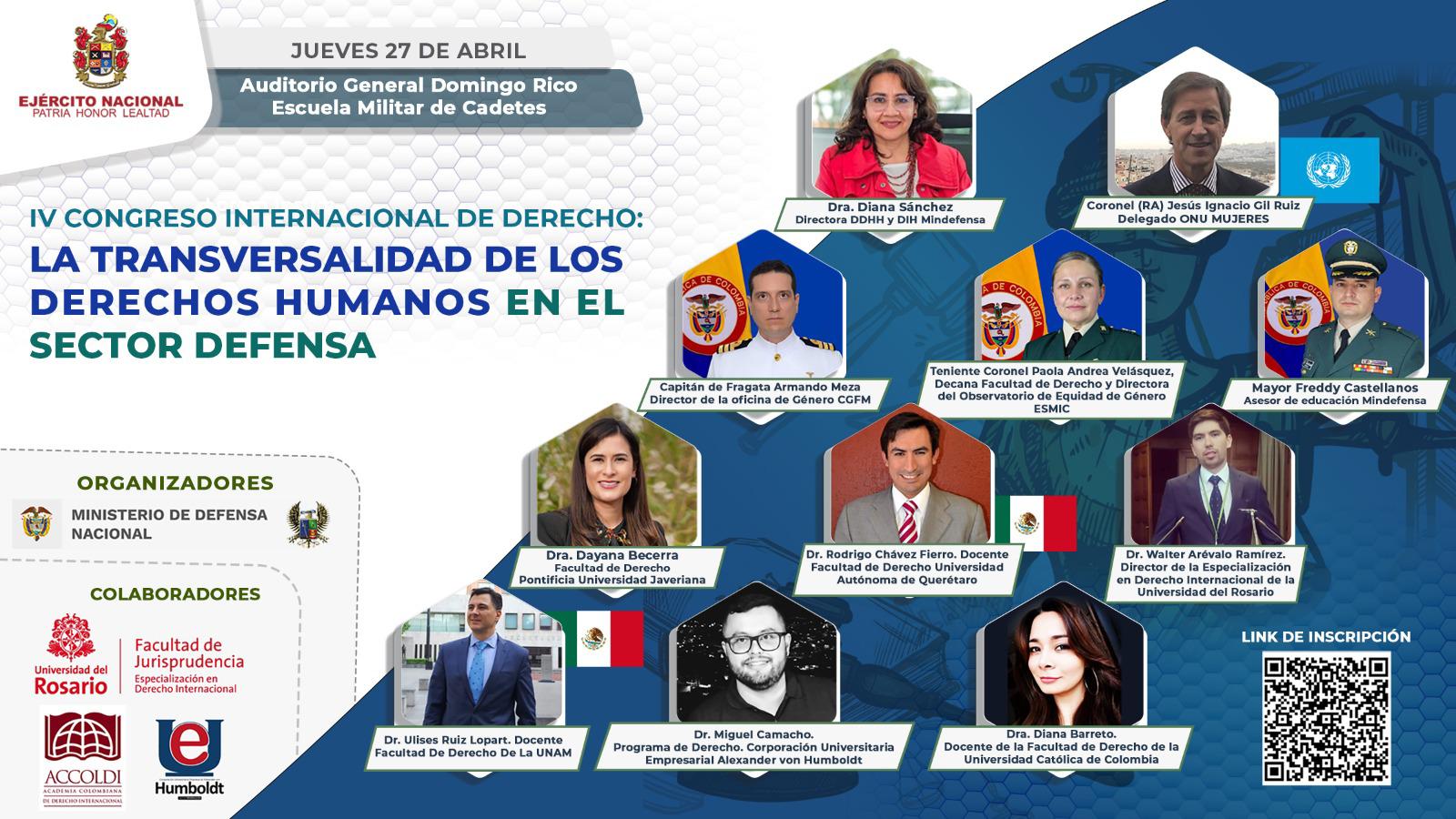 IV Congreso Internacional de Derecho: La transversalidad de los Derechos Humanos en el Sector Defensa