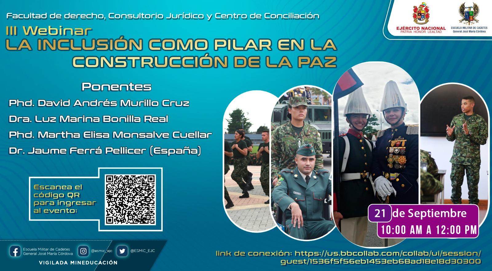 III Webinar La inclusión como pilar en la construcción de la Paz 