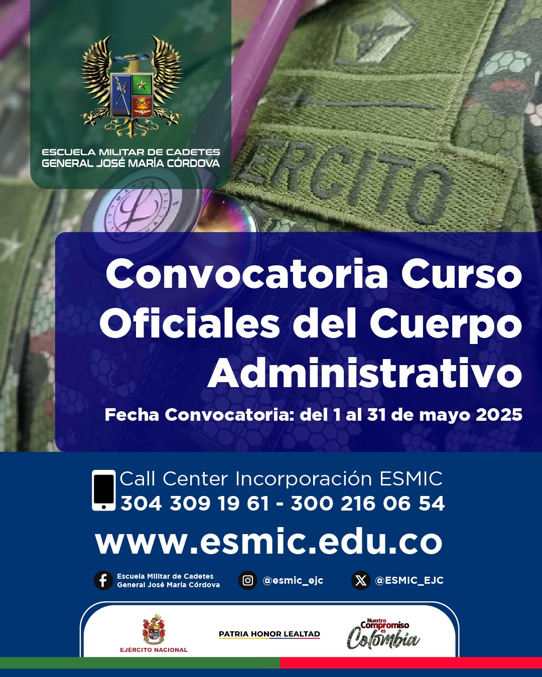 Convocatoria Curso Oficiales del Cuerpo Administrativo